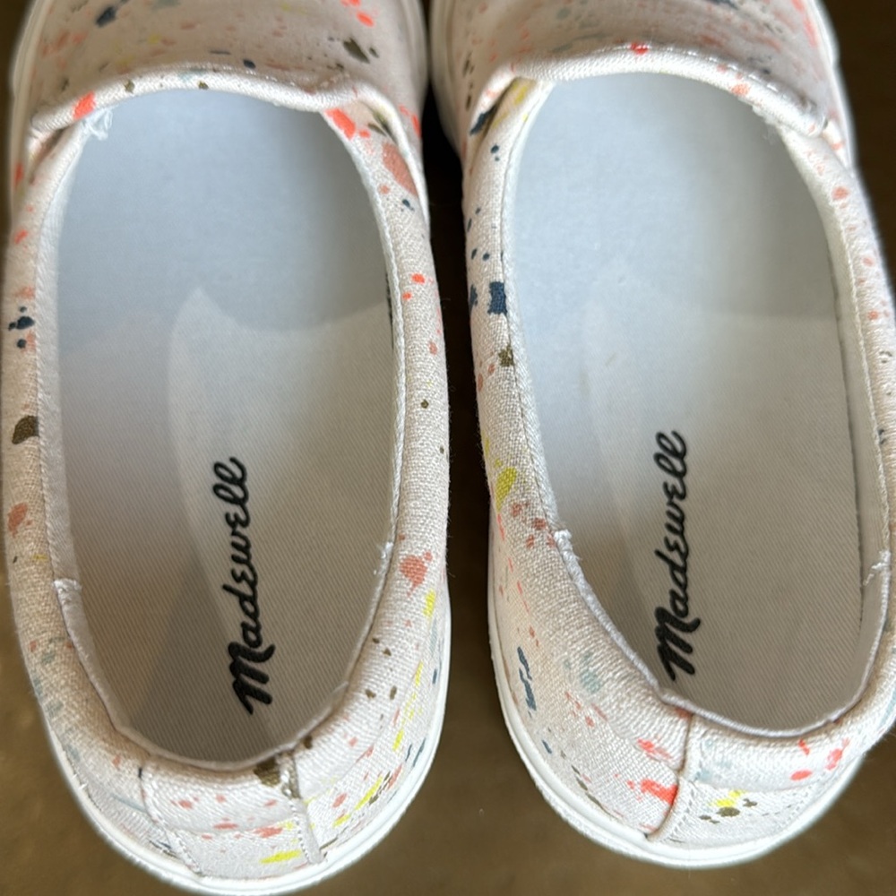 Madewell Sidewalk Slip-On Sneakers in Paint Spattered Recycled Canvas - Picture 8 of 15